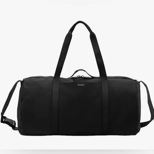 NWT TUMI Packable/Foldable Just In Case Duffel Black with Gunmetal Hardware